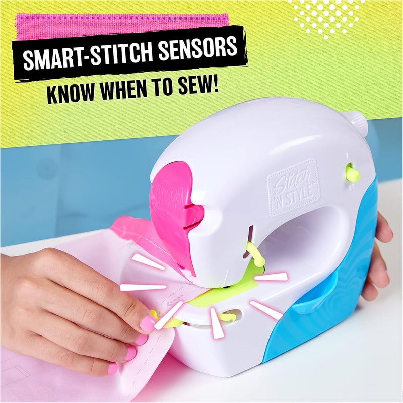 Cool maker , Exclusive Neon Stitch ‘N Style Fashion Studio, Sews 8 Stylish Projects, Pre-Threaded Sewing Machine Toy, Arts & Crafts Kids Toys for Girls - Image 3